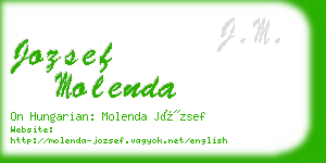 jozsef molenda business card